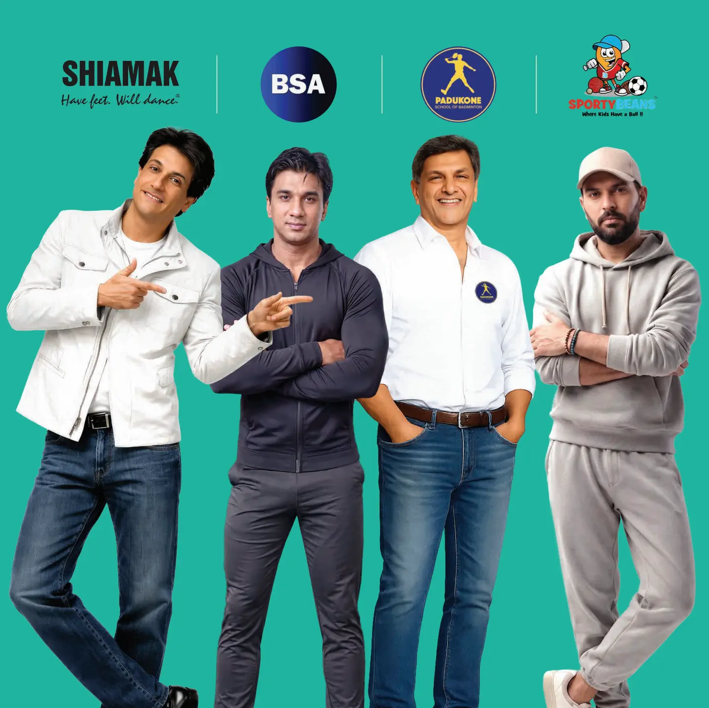 Legend-led academy partners: Shiamak, BSA, Padukone School of Badminton and Sporty Beans