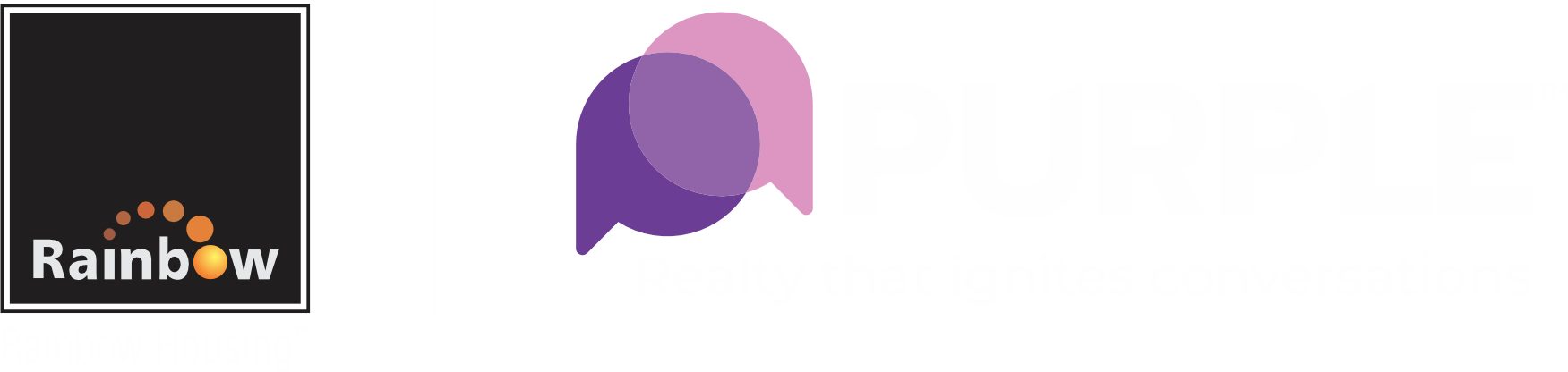 Rainbow Housing and Purple Corp Logo 1