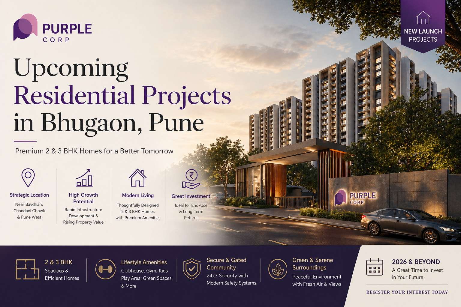 Upcoming Projects in Bhugaon Pune – 2 & 3 BHK