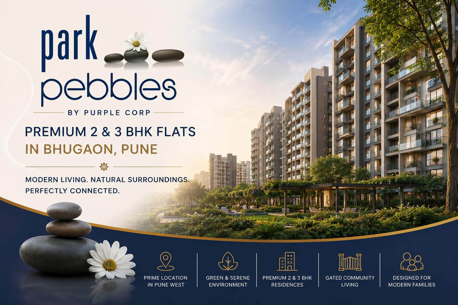Park Pebbles Bhugaon: Premium 2 & 3 BHK Flats in Pune West for Modern Living